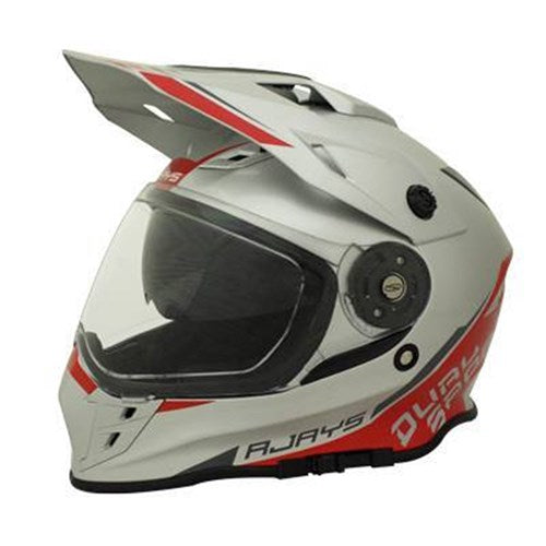 #RJAYS DAKAR II HELM GLOSS SIL/RED (XS)