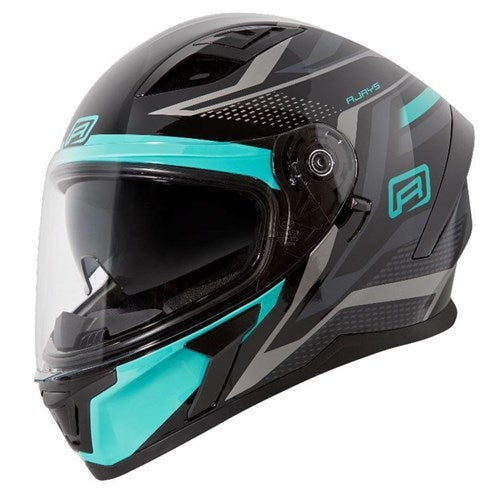 #RJAYS APEX III HELM IGNITE BLK/AQUA (SM)