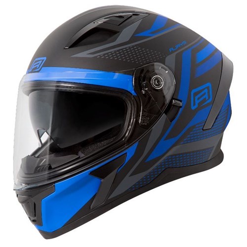 #RJAYS APEX III HELM IGNITE MAT BLK/BLUE (XS)