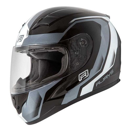 #RJAYS GRID HELM GLOSS BLK/WHT (MD)