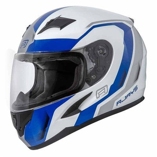 #RJAYS GRID HELM GLOSS WHT/BLU (XS)