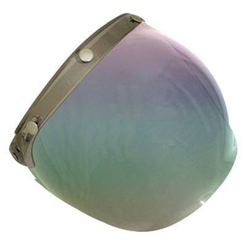 SCORPION FLIP UP 3 STUD UNIV BUBBLE VISOR - LIGHT TINT W/RAINBOW MIRROR