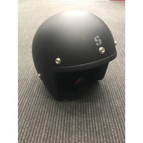 SCORPION BARON HELMET MATT BLACK - WITH STUDS (MD)