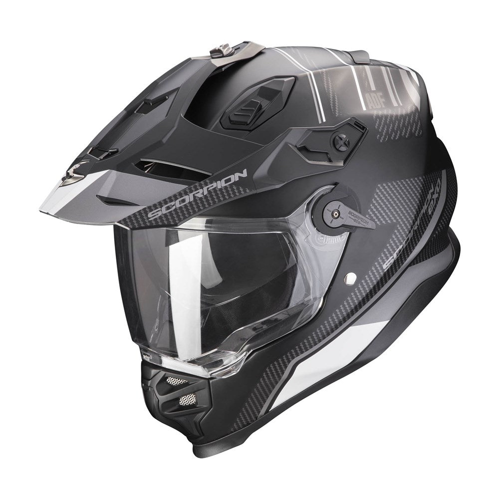 SCORPION EXO ADF-9000 AIR DESERT - MATTE BLACK/SILVER (LG)