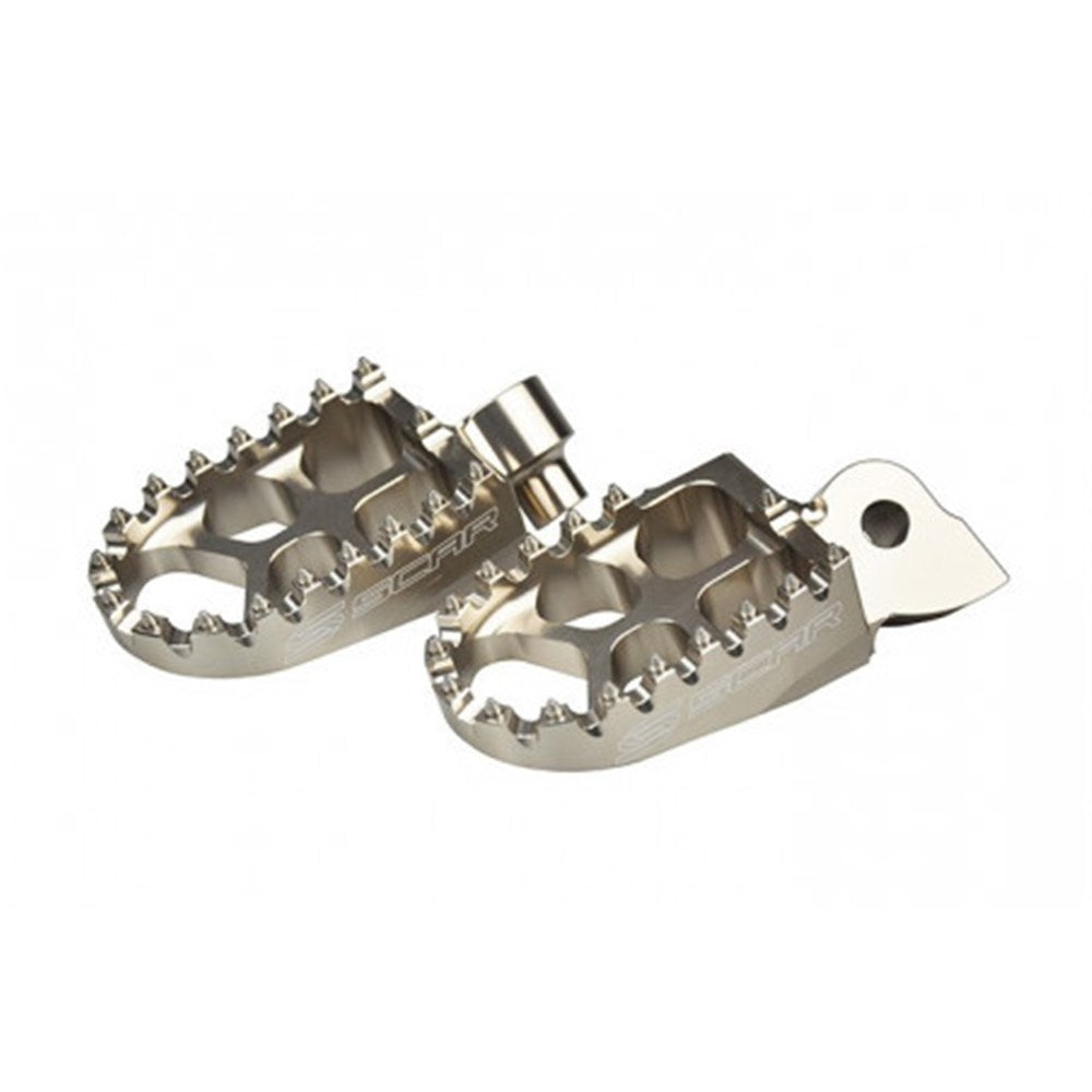 SCAR FOOTPEGS YAMAHA YZ/YZF/WRF/YZFX/YZX 1999-2022 (48MM WIDE) SIL