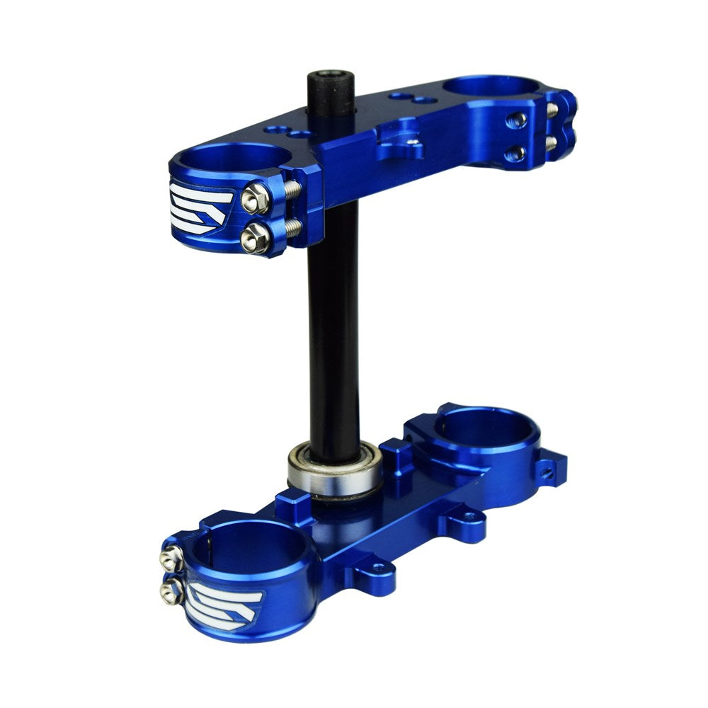 SCAR TRIPLE CLAMPS YAMAHA YZ65 18-25 / YZ85 06-25 (25MM OFFSET) BLU