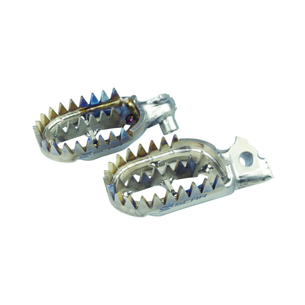 SCAR TITANIUM GRIPPER FOOTPEGS YAMAHA YZ/YZF/WRF/YZFX/YZX 1999-2022