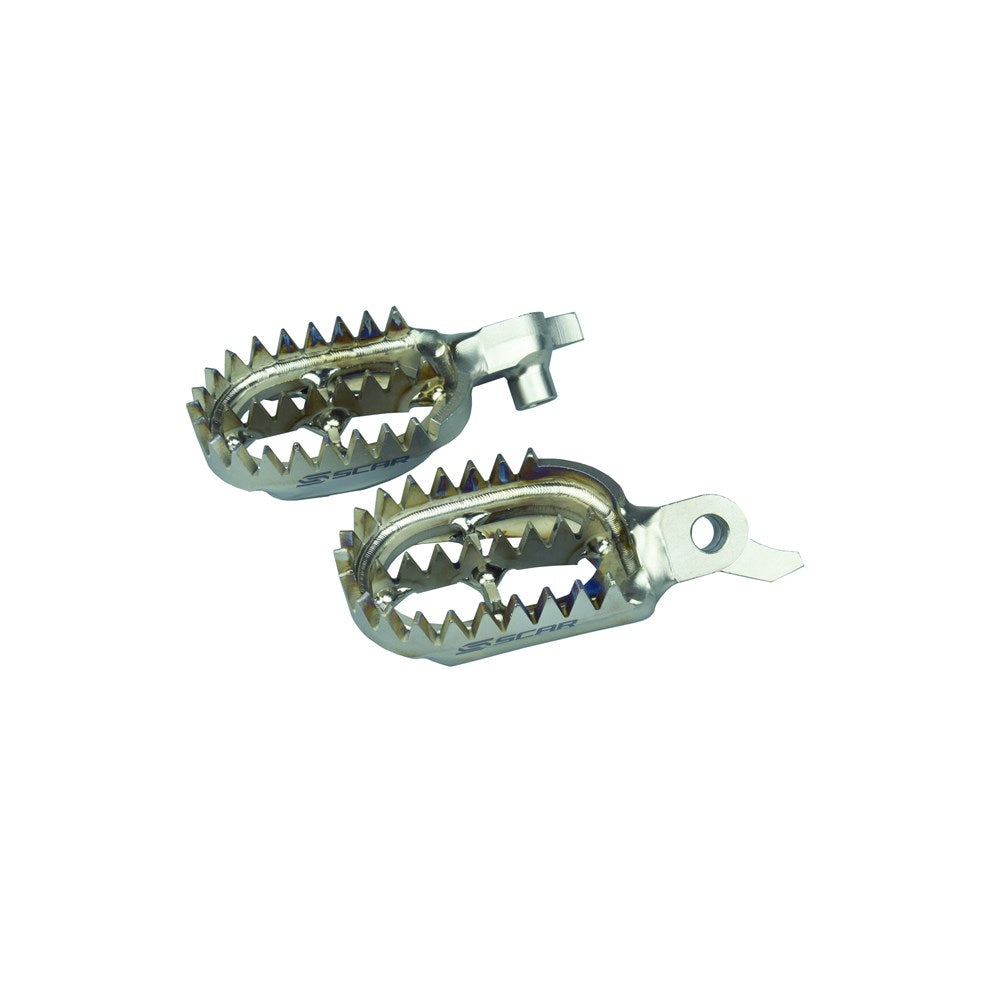 SCAR TITANIUM GRIPPER FOOTPEGS YAMAHA YZF-YZFX-WRF / FANTIC XXF