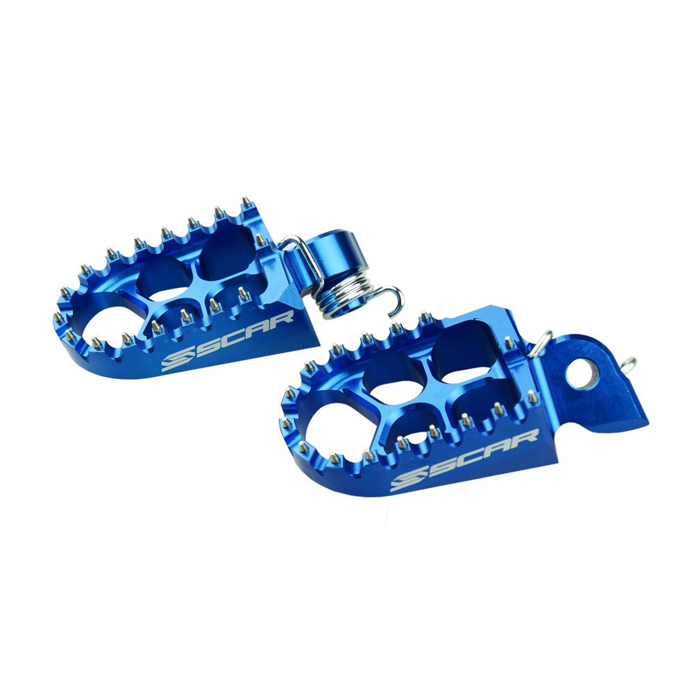 SCAR EVO BLUE FOOTPEGS KTM SX-SXF-EXCF 1998-15 / HUSKY TC-TE-FC-FE 2014-15 - 57MM WIDE