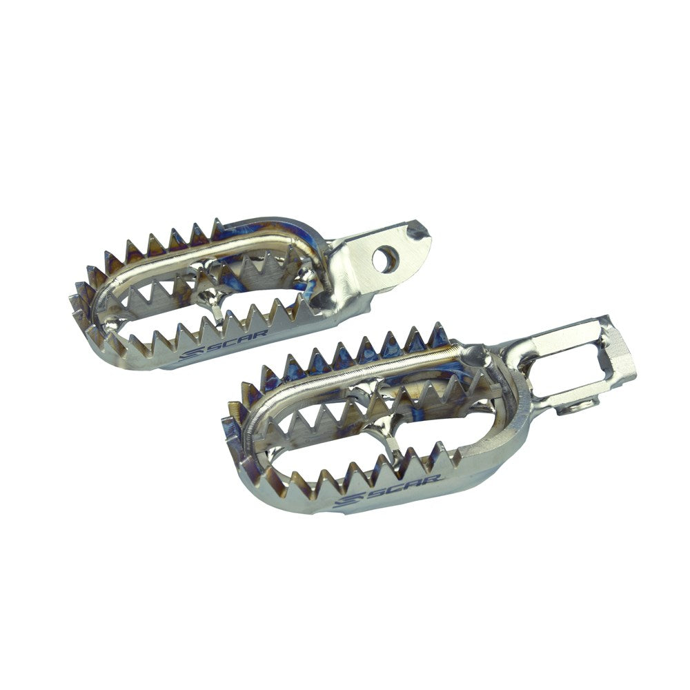 SCAR TITANIUM GRIPPER FOOTPEGS KTM SX-SXF 2023 / HUSQVARNA TC-FC 2023 / GASGAS MC-MCF 2023