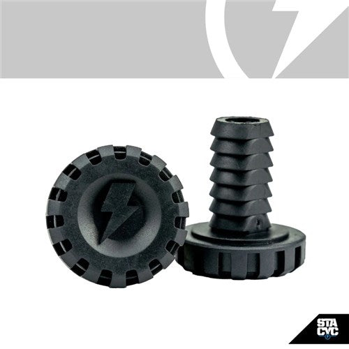 STACYC S/P - UNI 18/20E - BAR ENDS - 19MM BAR BLACK (PAIR)