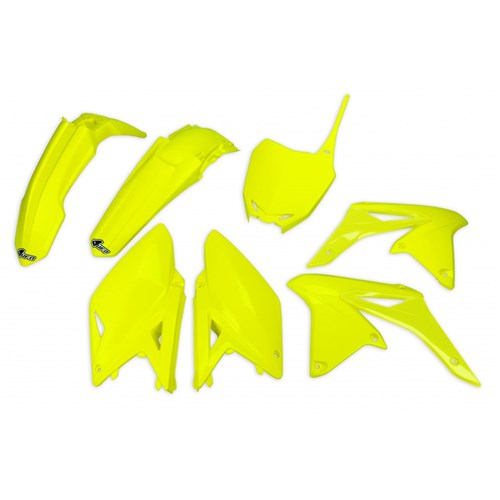 #UFO SUZUKI RMZ250 14-18 PLASTICS KIT (FLUO YEL) (WILL BECOME SUKIT416FEDFLU)