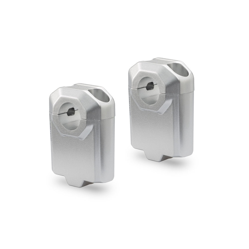 Bar riser for diam 22 mm handlebar. H=50 mm. Silver. (LEH.00.039.22001.50/S)