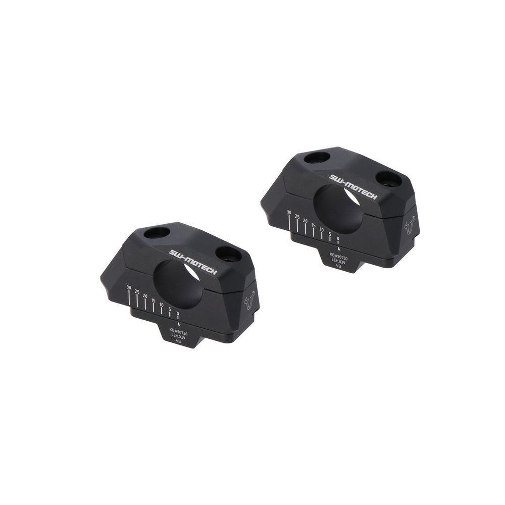 Bar back variable for diam28 handlebars. H=28mm. Back 5/10/15/20/25/30 mm. Black. (LEH.00.039.31000/B)
