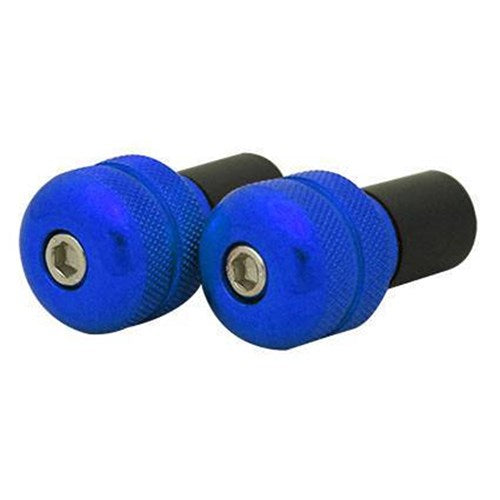 #TARMAC BAR ENDS KNURLED 21MM LONG BLUE