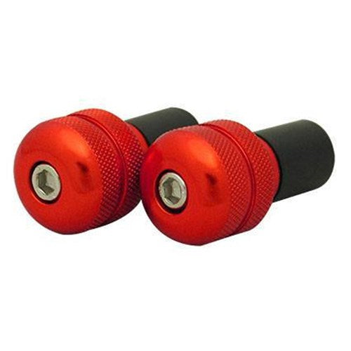 #TARMAC BAR ENDS KNURLED 21MM LONG RED