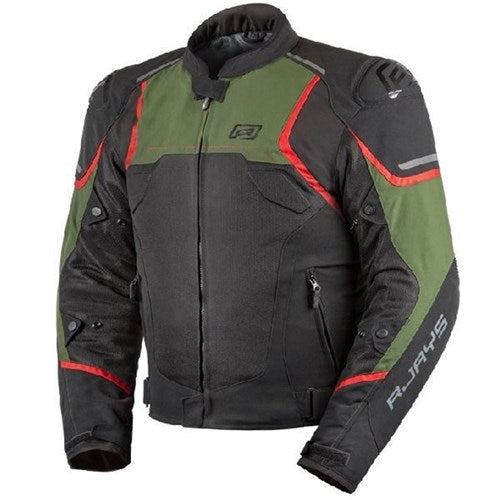 RJAYS PACE AIRFLOW JKT BLK/MILITARY GRN (XL)