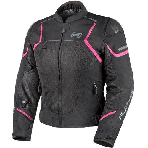 RJAYS PACE AIRFLOW JKT LADIES BLK/PNK (10)