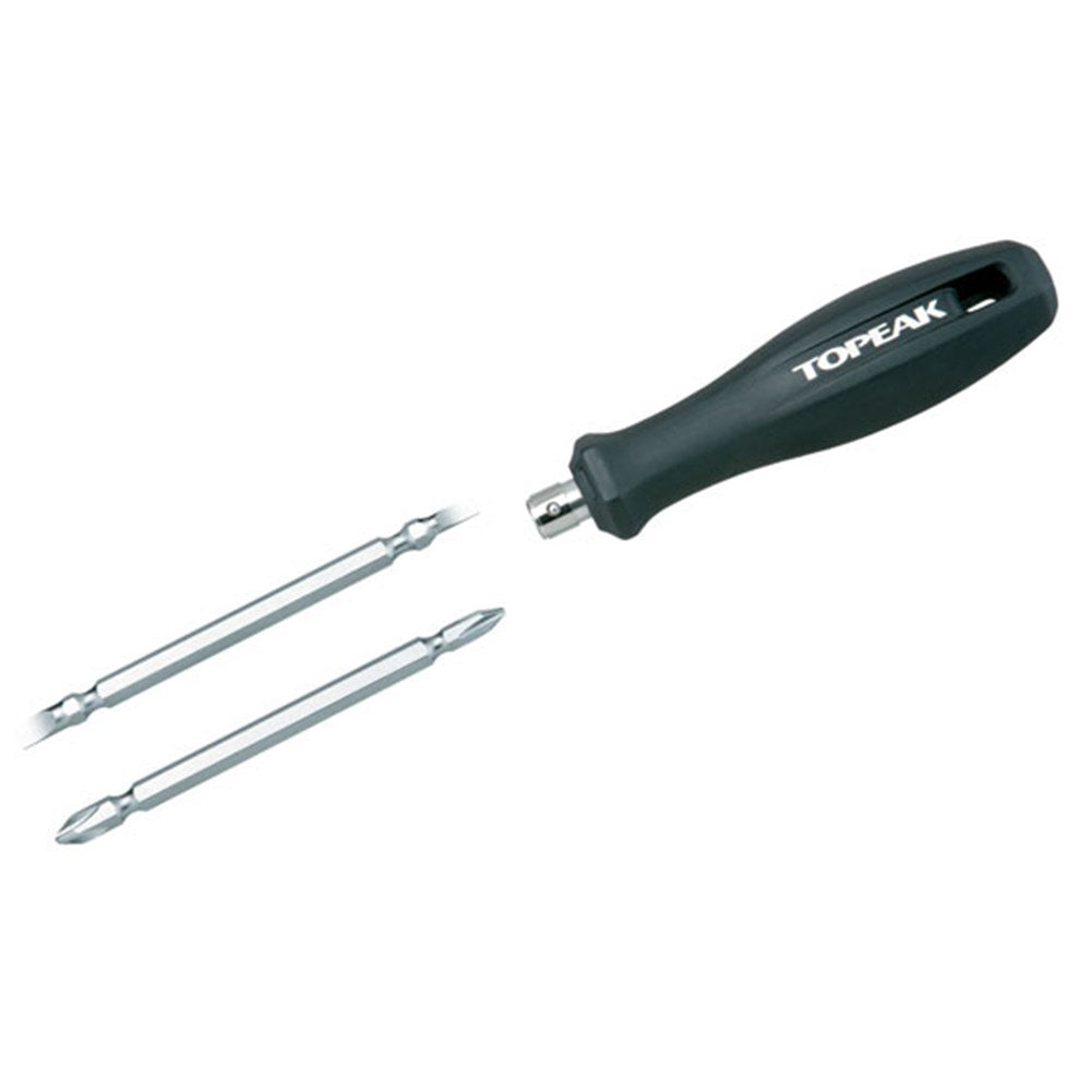 TOPEAK QUAD DRIVER 4/6 FLAT HEAD &amp; 1/2 PHILPS 4 TOOL #