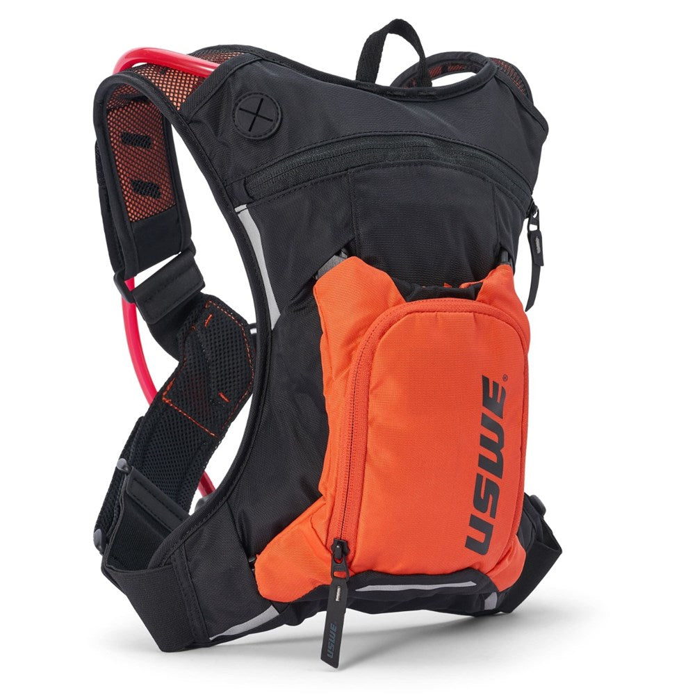 USWE RAW 3L DIRT BIKING HYDRATION PACK BLK/FACTORY ORG (MOTO HYDRO) [SPC01]