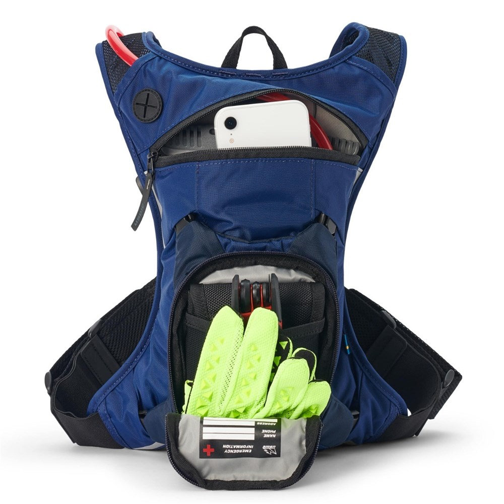 USWE RAW 3L DIRT BIKING HYDRATION PACK FACTORY BLU (MOTO HYDRO) [SPC01]