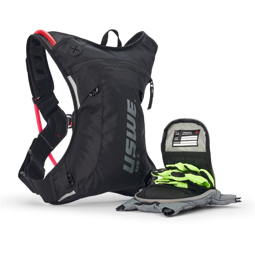 USWE RAW 8L DIRT BIKING HYDRATION PACK BLK/GRY [SPC01]