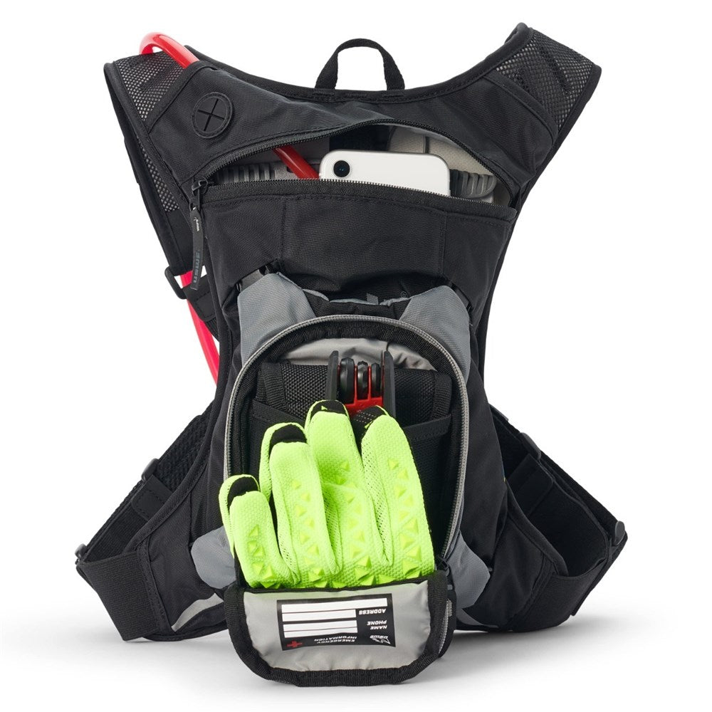 USWE RAW 8L DIRT BIKING HYDRATION PACK BLK/GRY [SPC01]