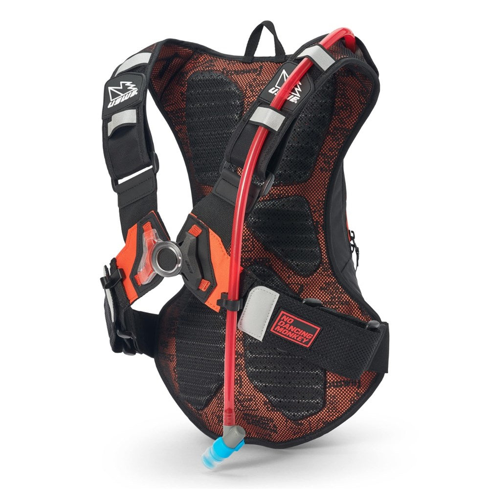 USWE RAW 12L DIRT BIKING HYDRATION PACK BLK/FACTORY ORG (MOTO HYDRO) [SPC01]