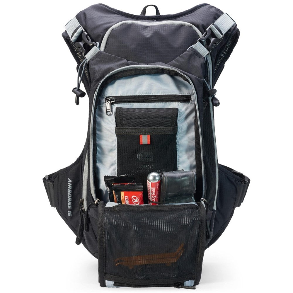 USWE AIRBORNE 15L MTB HYDRATION PACK BLK/GRY
