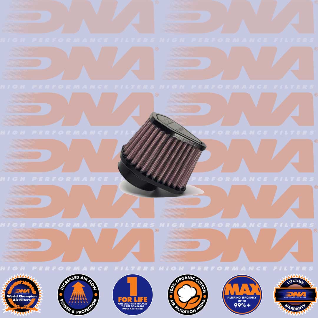 DNA FILTERS RUBBER TOP HEXAGONAL CLAMP ON 44mm INLET 68mm LENGTH AIR FILTER - V-4400