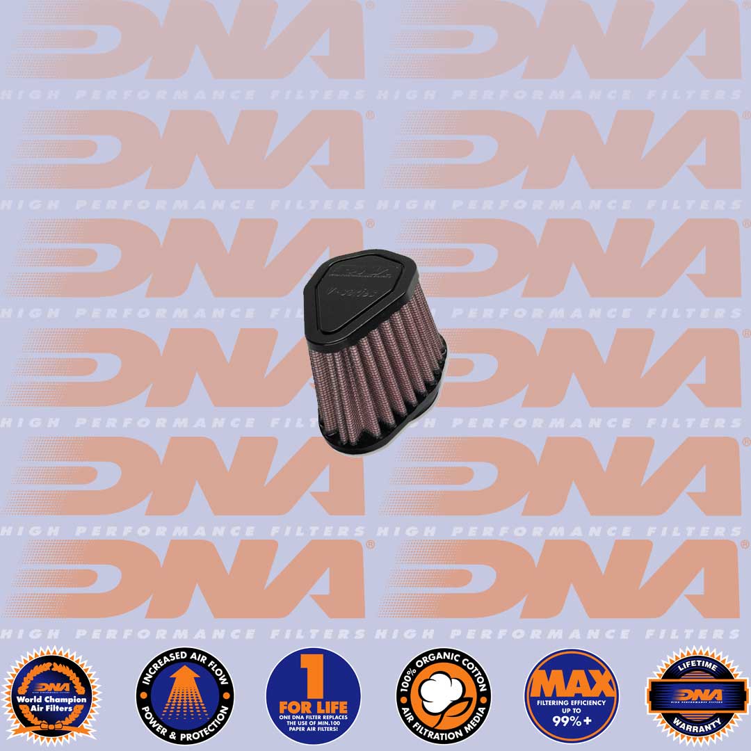 DNA FILTERS RUBBER TOP HEXAGONAL CLAMP ON 54mm INLET 68mm LENGTH AIR FILTER - V-5400