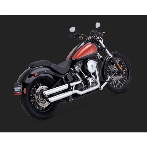 #V&H TWIN SLASH 3IN SLIP-ON SOFTAIL 07-17 FXST/B/S/C FLSTC FLSTNSE ROCKER AND BREAKOUT 14-17 (WILL BECOME V16834)