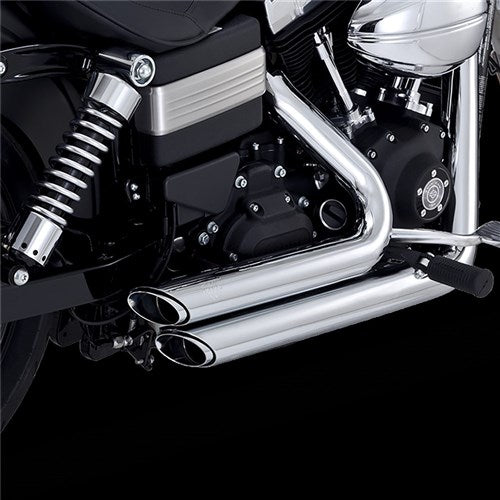 V&H SHORTSHOTS STAGGERED PCX CHROME DYNA 12-17 (EXCL SWITCHBACK) (WAS V17227)