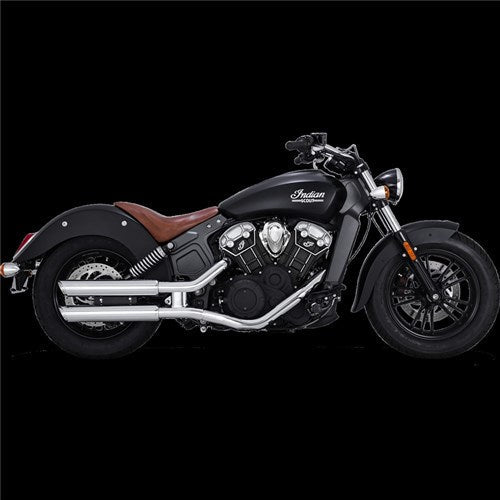 V&H TWIN SLASH 3IN SLIP-ONS PCX CHROME INDIAN SCOUT 15-22 (WAS V18623)