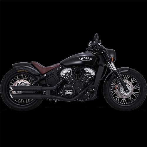 V&H TWIN SLASH 3IN SLIP-ONS PCX BLACK INDIAN SCOUT 15-22 (WAS V48623)