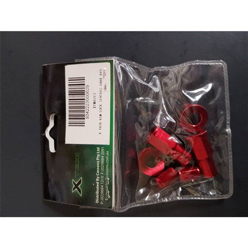 X TECH RIM LOCK SPACERS DARK RED