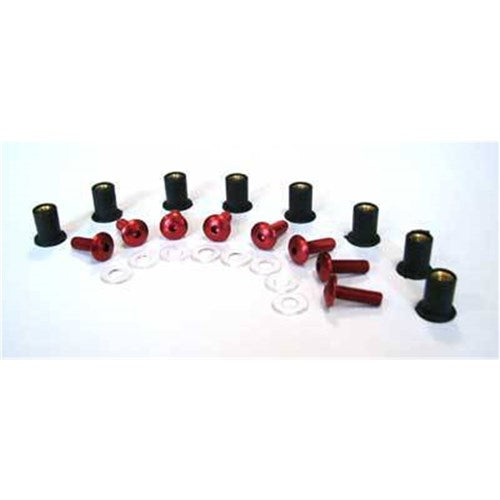 X TECH SCREEN SCREWS RED SET/8