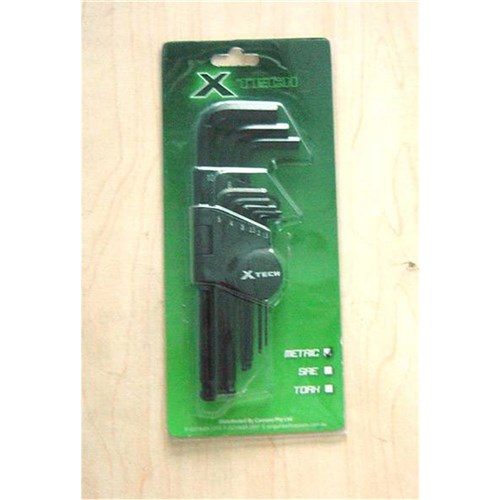 X TECH ALLEN KEY SET 9PCS CR-V SAE BALL END