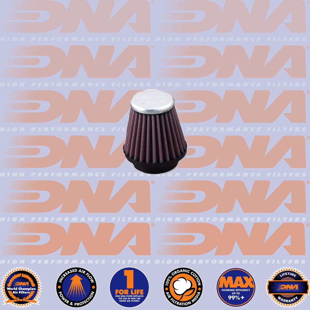 DNA FILTERS CNC TOP ROUND CLAMP ON 43mm INLET 60mm LENGTH AIR FILTER - XVR-4300-6