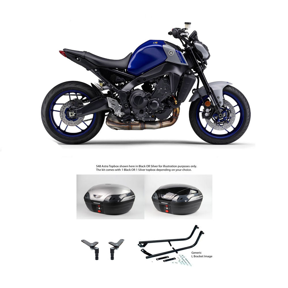 S48 Astra Black Topbox Kit MT-09 & MT-09 SP 21-23 - Y132S48BPBLK