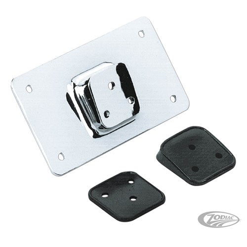 ZODIAC LIC PLATE MOUNT CHROME