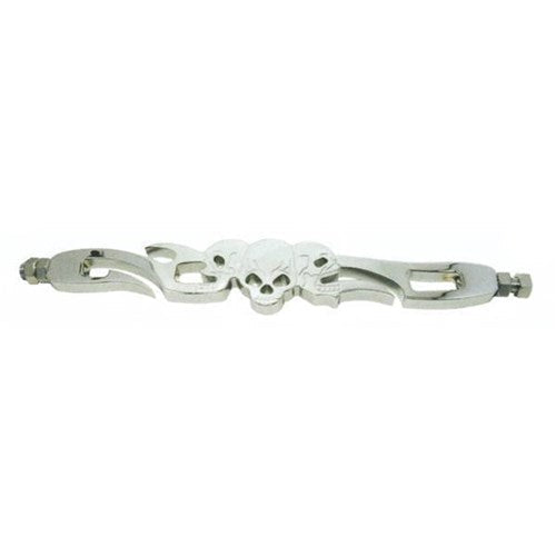 #ZODIAC SHIFTROD SKULL (C) 9 IN BILLET CHR