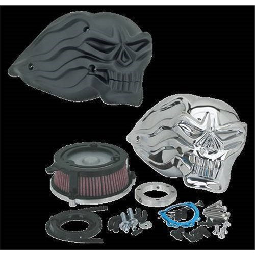 #ZODIAC SKULL AIR CLEANER KIT CHR 99-07 BIG TWIN TWINCAM CV/DELPHI