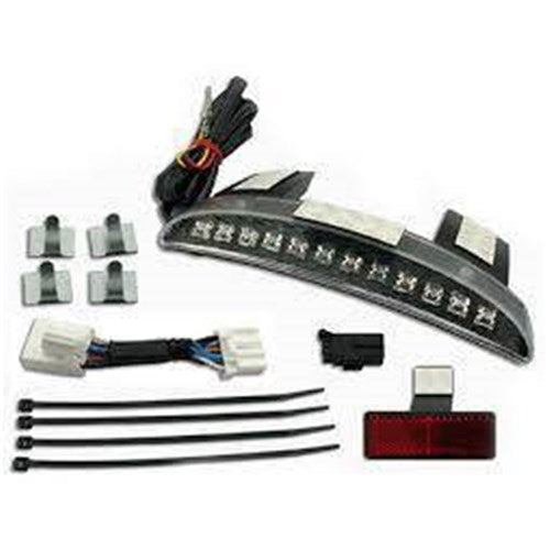 #ZODIAC REVOX CHOPPED FENDER EDGE LED SMOKED LIGHT KIT 04-13 XL883/1200N XL1200V/X