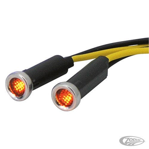 ZODIAC LED LIGHT INDICATOR AMBER LENS W/SS BEZEL