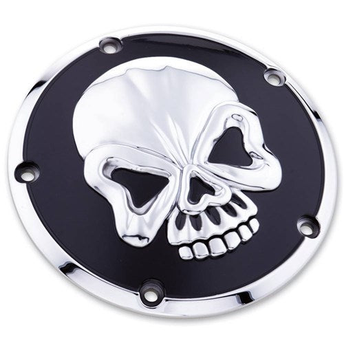 ZODIAC IGNITION COVER SKULL BLK/CHR 70-99 EVO BIG TWINS