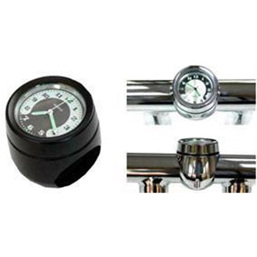 #ZODIAC CLOCK- STEER STEM MOUNT BLK F/39MM FORK MODELS 87-14