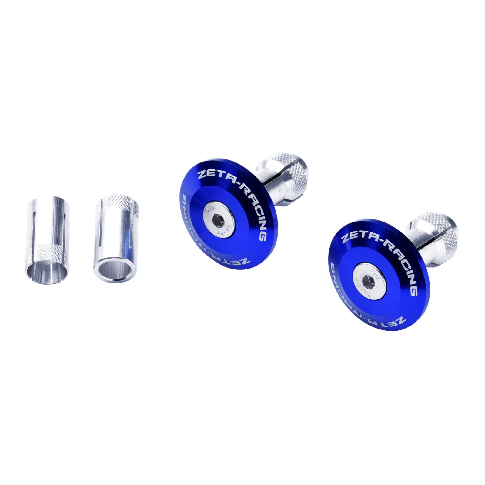 Zeta Bar End Plugs 35mm (2 Pack) - Blue