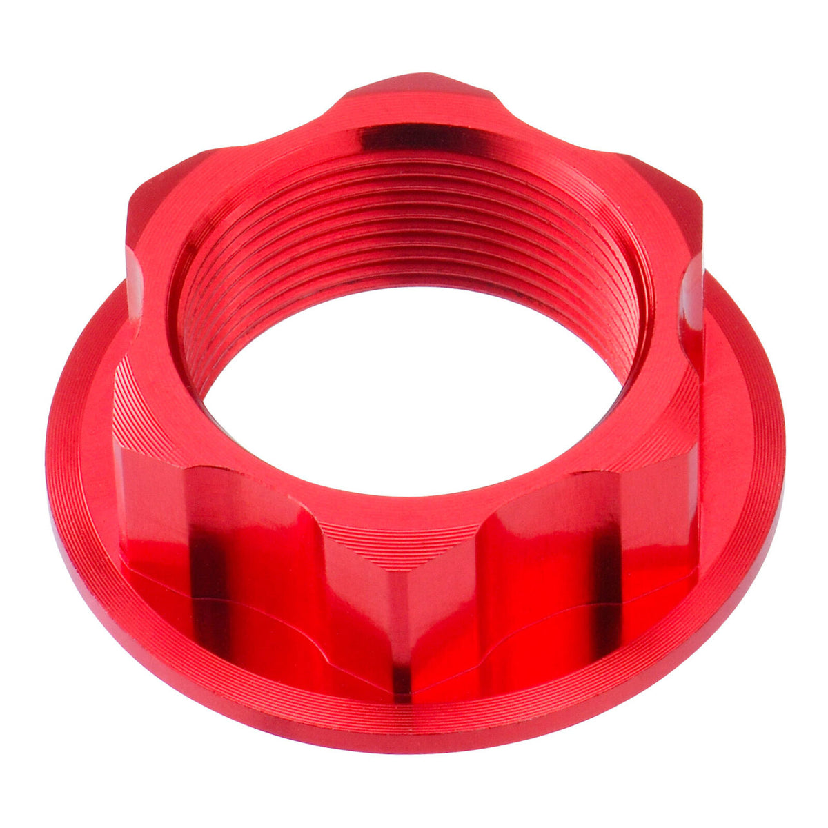 Zeta Steering Stem Nut - Kawasaki/Honda KX/CRF - Red