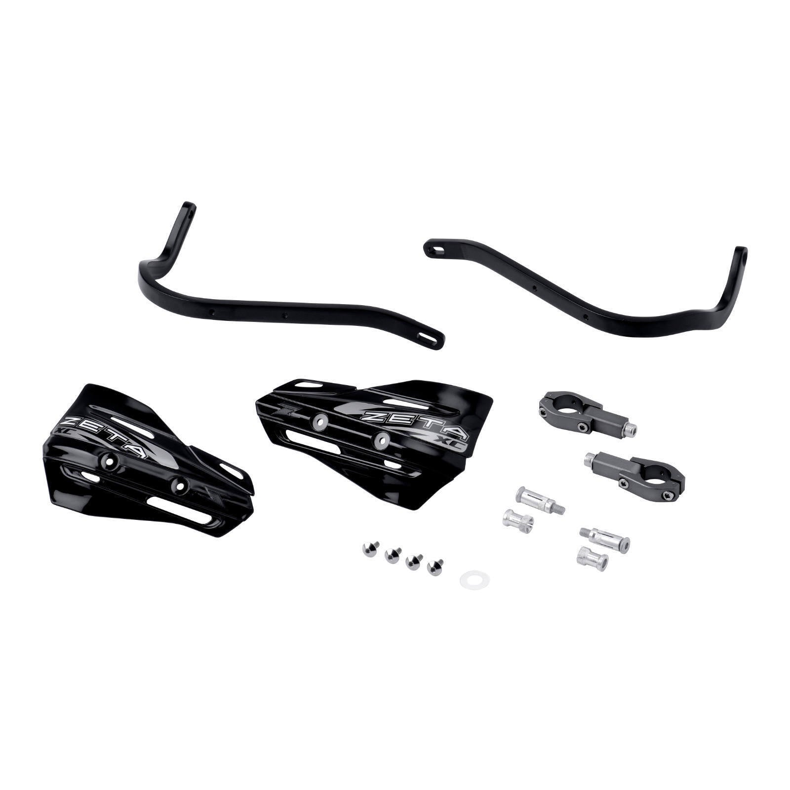Zeta Armour XC Handguard Kit for 28.6mm Handlebars - Black / Black